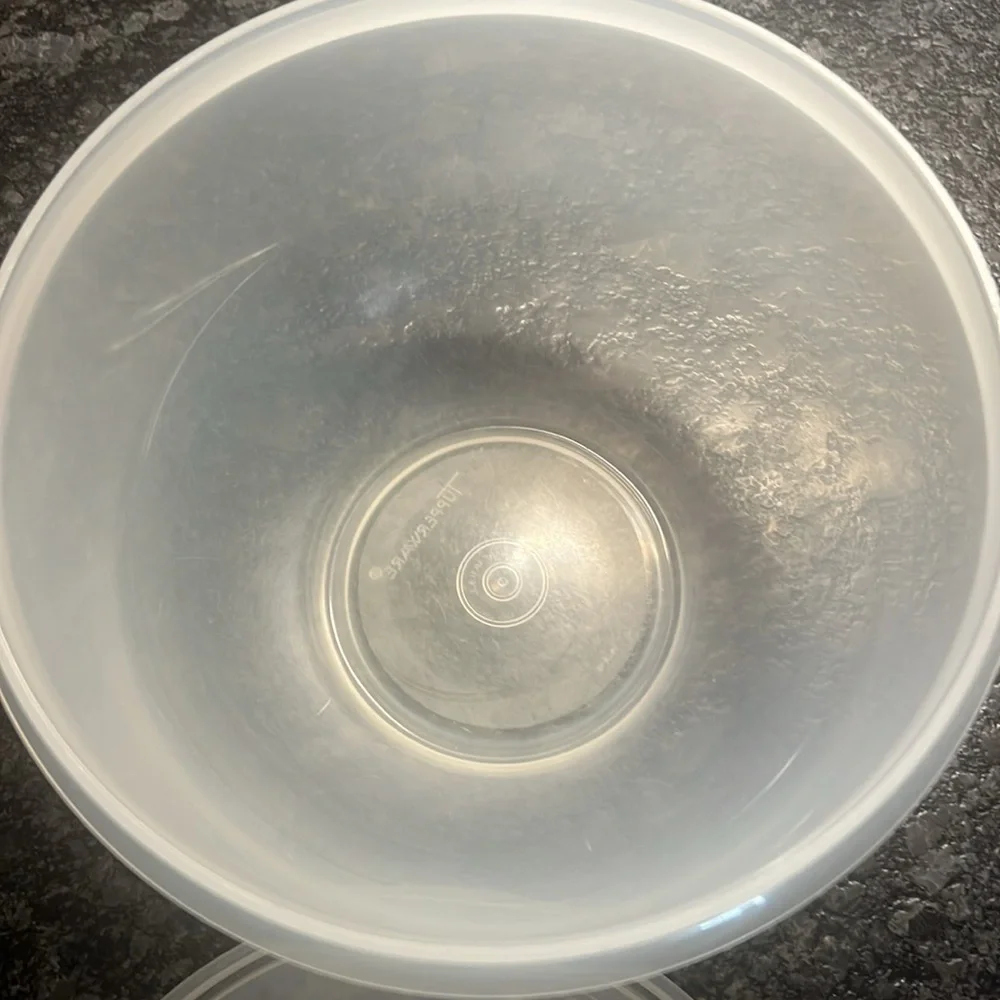 Vintage Tupperware Translucent Food Storage and lettuce keeper. Exc condition